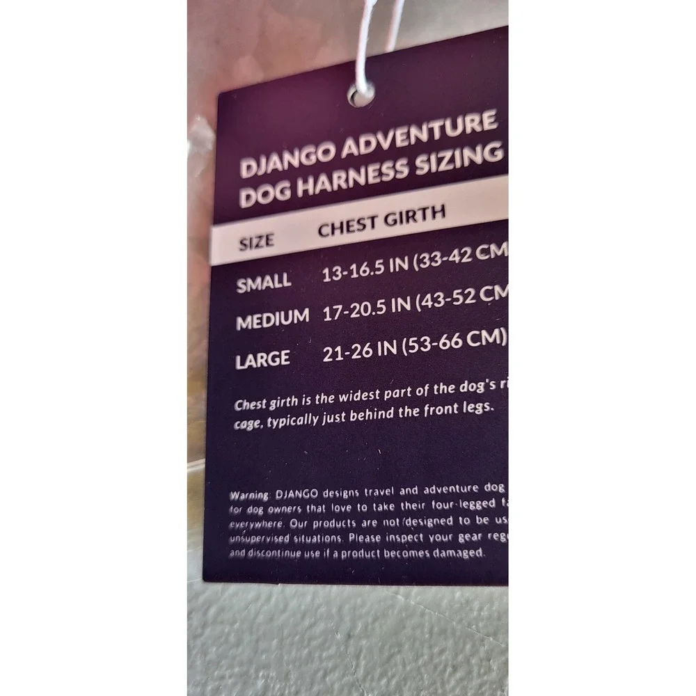 Django Adventure Dog Harness Pink Neoprene Padded Reflective Small